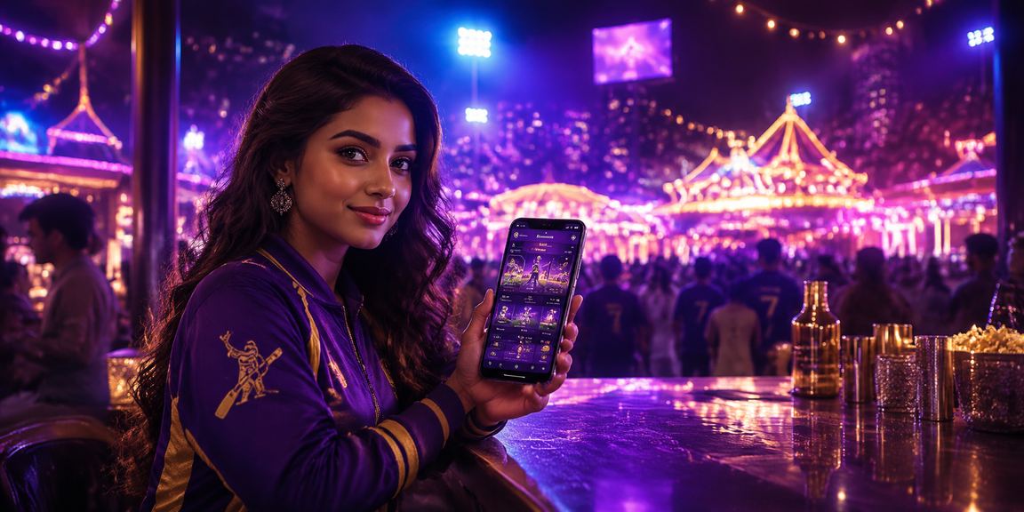 Night market vibrant with players enjoying online slots on mobile